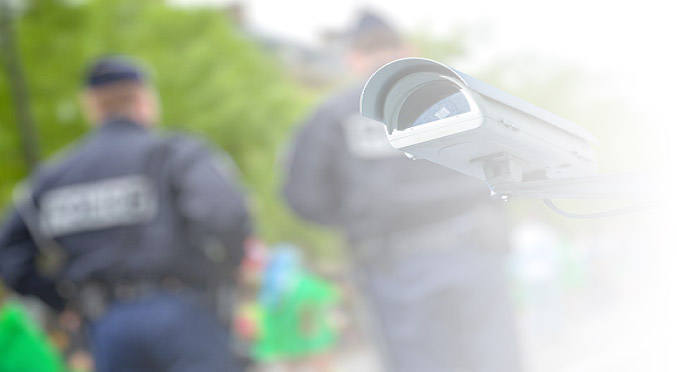 CCTV infront of police